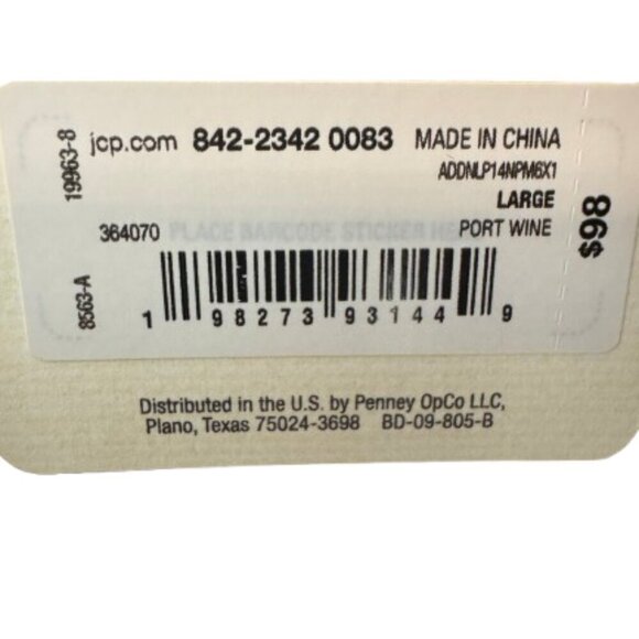 NWT a.n.a. Women's Wine Front Zipper Winter Faux Fur Lining Coat Size Large - Picture 8 of 8